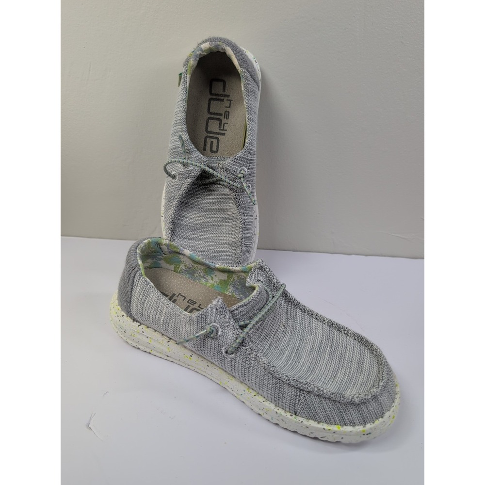 HEY DUDE‎ Wendy Youth Stretch Pearl River Shoes, Gray Us K12